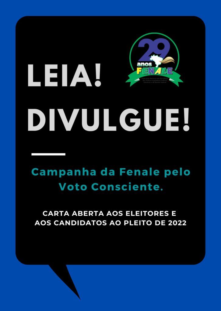 Campanha Da Fenale Pelo Voto Consciente FENALE