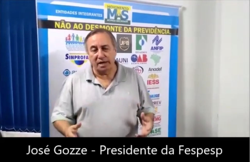 Depoimento de José Gozze, presidente da Fespesp e vice presidente