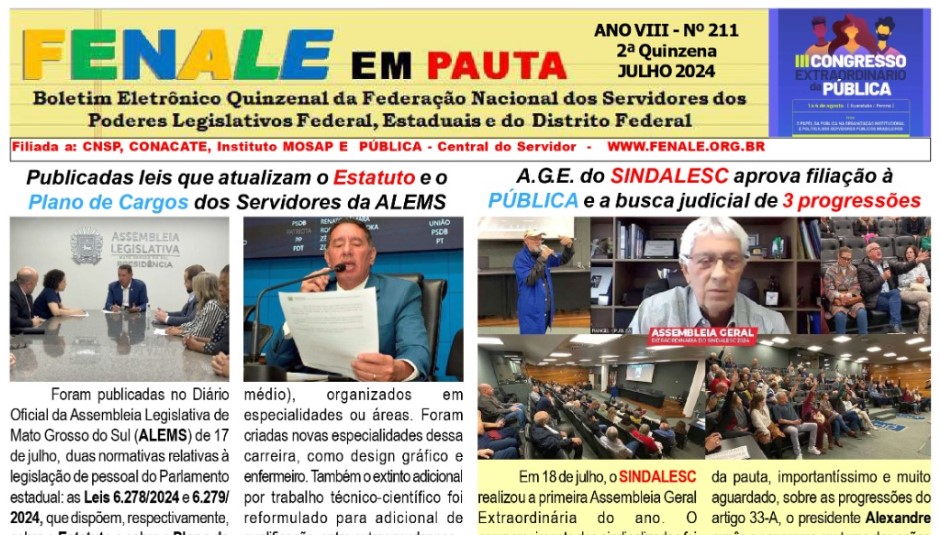 FENALE em Pauta n° 211