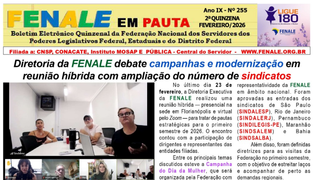 FENALE em Pauta – Edição 255